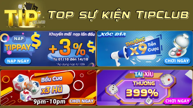 Một số khuyến mãi TipClub khác cho tất cả người chơi