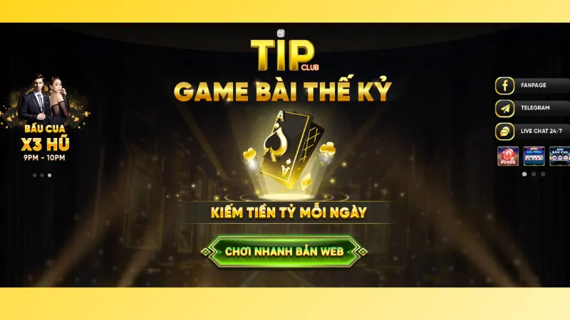 TipClub - Cổng game với vị thế hàng đầu trong top 10 cổng game bài uy tín